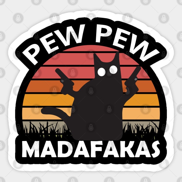 Pew Pew Cat Gaming Cat Sticker by CRE4TIX